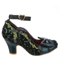 Irregular Choice Trellis Rose 50's Pumps Green New In