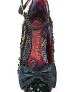 Irregular Choice Trellis Rose 50's Pumps Green New In