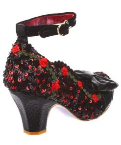 Irregular Choice Trellis Rose 50's Pumps Black