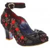 Irregular Choice Trellis Rose 50's Pumps Black