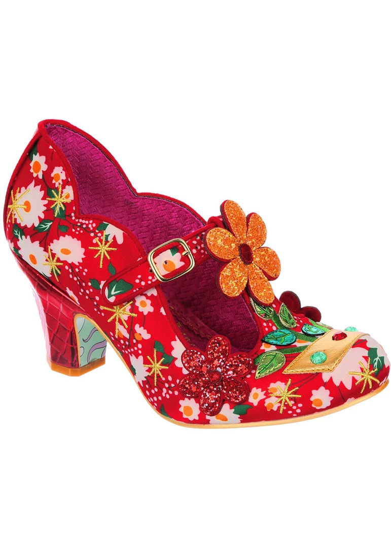 Irregular Choice Happy Houseplant Pumps Red