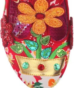 Irregular Choice Happy Houseplant Pumps Red