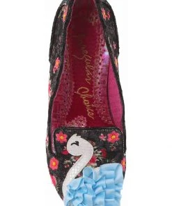 Irregular Choice Paddle Boat Swan Pumps Black New In