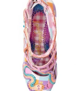 Irregular Choice Snakes N Adders 80's Pumps Pink