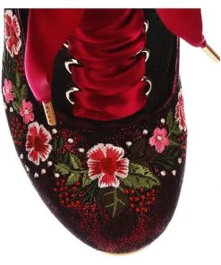 Irregular Choice Garden Walk 40's Boots Red