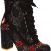 Irregular Choice Garden Walk 40's Boots Black New In