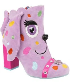 Irregular Choice Pooch Perfect Dog 60's Boots Pink New In