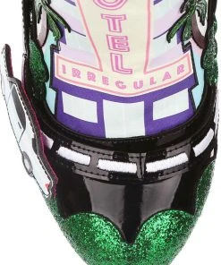 Irregular Choice Highway Honey Hotel Boots Black New In