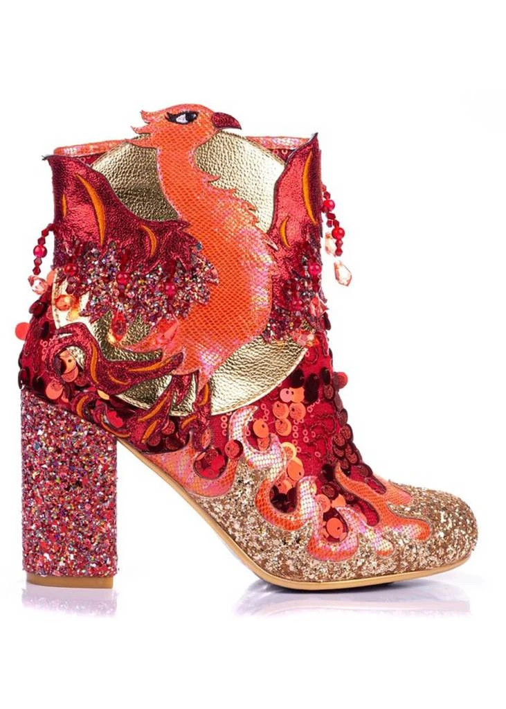 Irregular Choice Arise Phoenix 70's Boots Red Gold