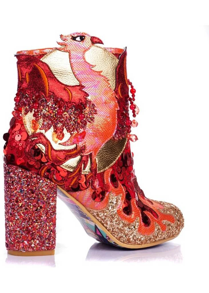 Irregular Choice Arise Phoenix 70's Boots Red Gold