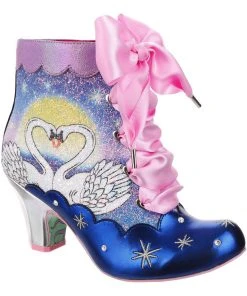 Irregular Choice Swan Song Boots Purple New In