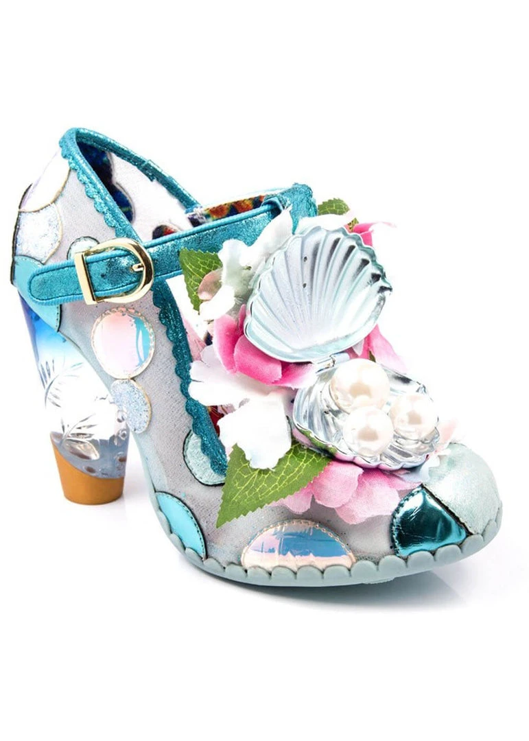 Irregular Choice Seafome Shell Queen Pumps Pink