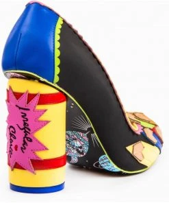 Irregular Choice Colour It In Chalk 60's Pumps Black New In
