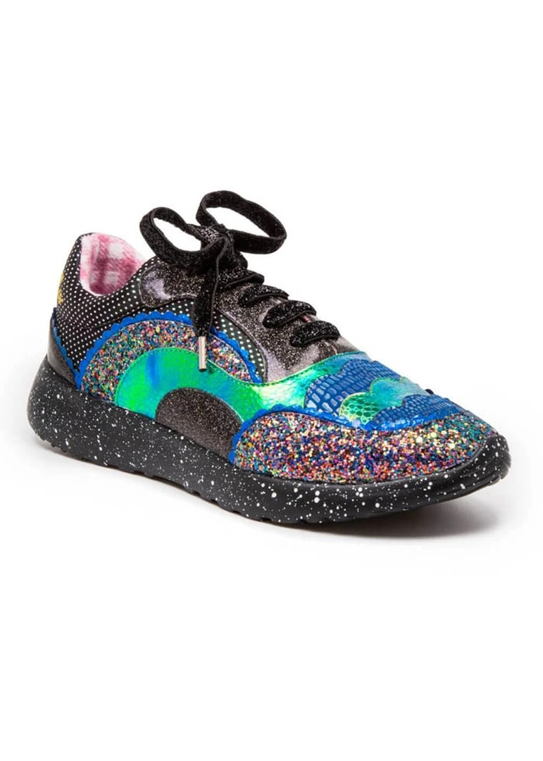 Irregular Choice Jigsaw Sneakers Black Multi New In
