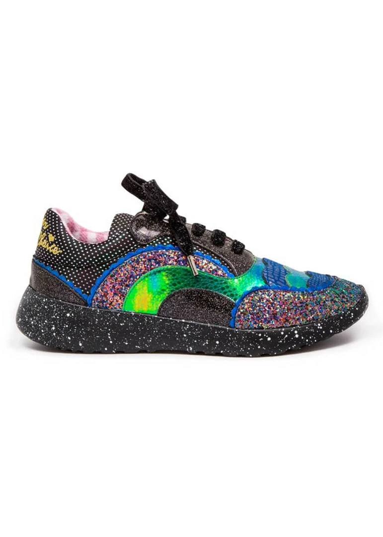 Irregular Choice Jigsaw Sneakers Black Multi New In