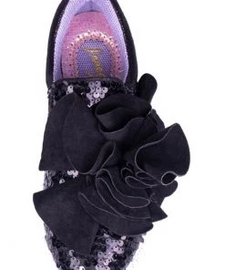 Irregular Choice Ragtime Ruffle Sneakers Black New In