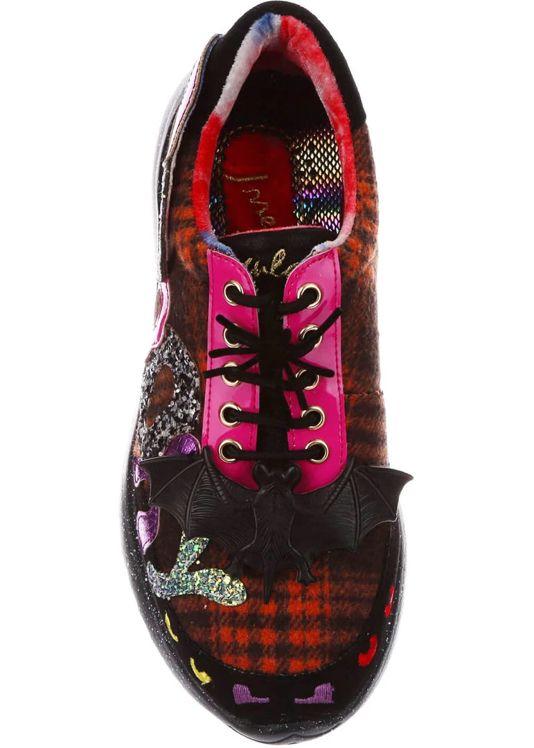 Irregular Choice Halloween Spookster Sneakers Black New In