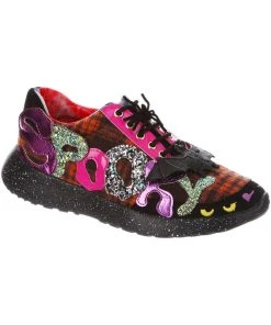 Irregular Choice Halloween Spookster Sneakers Black New In