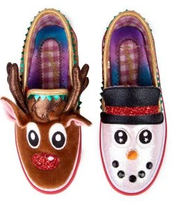 New In Irregular Choice Xmas Festive Friends Shoes