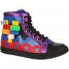 Irregular Choice Colourful Kingdom 80's Sneakers Black Purple New In