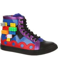 Irregular Choice Colourful Kingdom 80's Sneakers Black Purple New In