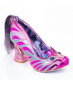 Irregular Choice Zevra 70's Pumps Zebra Pink