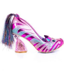 Irregular Choice Zevra 70's Pumps Zebra Pink