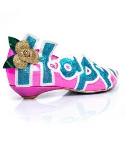New In Irregular Choice Happy Smile Pumps Pink Blue