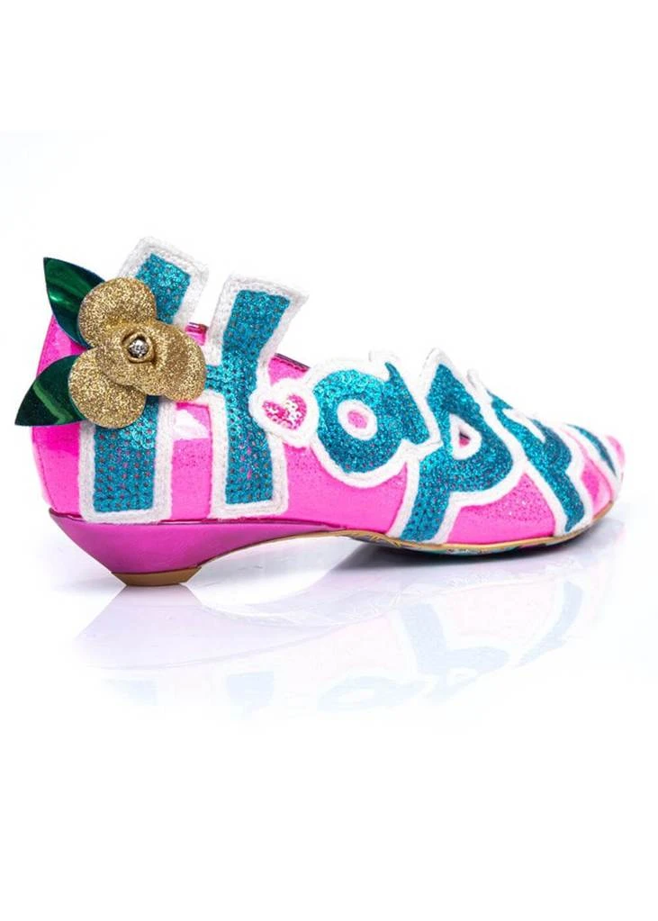 New In Irregular Choice Happy Smile Pumps Pink Blue