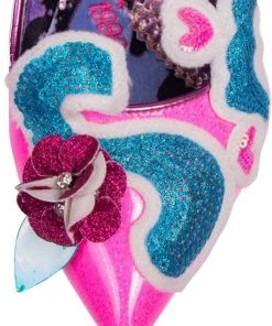 New In Irregular Choice Happy Smile Pumps Pink Blue