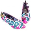New In Irregular Choice Happy Smile Pumps Pink Blue