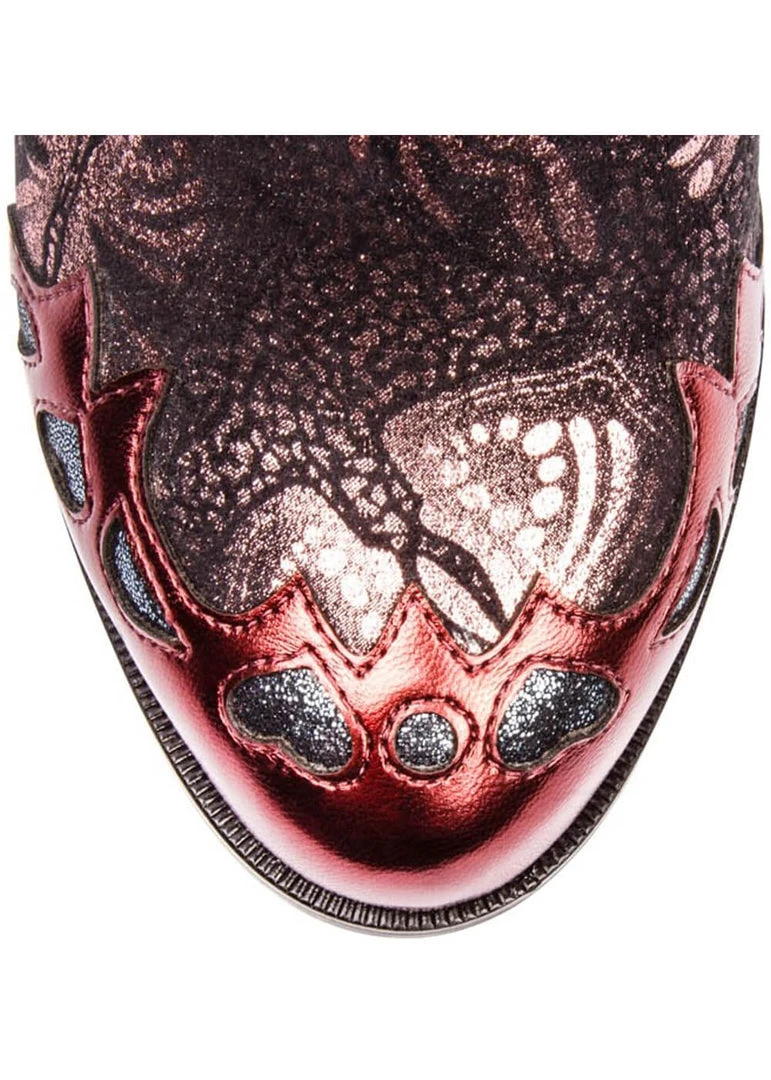 New In Irregular Choice Barbarosa Boots Bronze