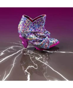 Irregular Choice Power Surge Lightning Bolt 70's Boots Pink New In