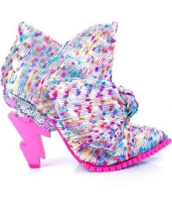 Irregular Choice Power Surge Lightning Bolt 70's Boots Pink New In