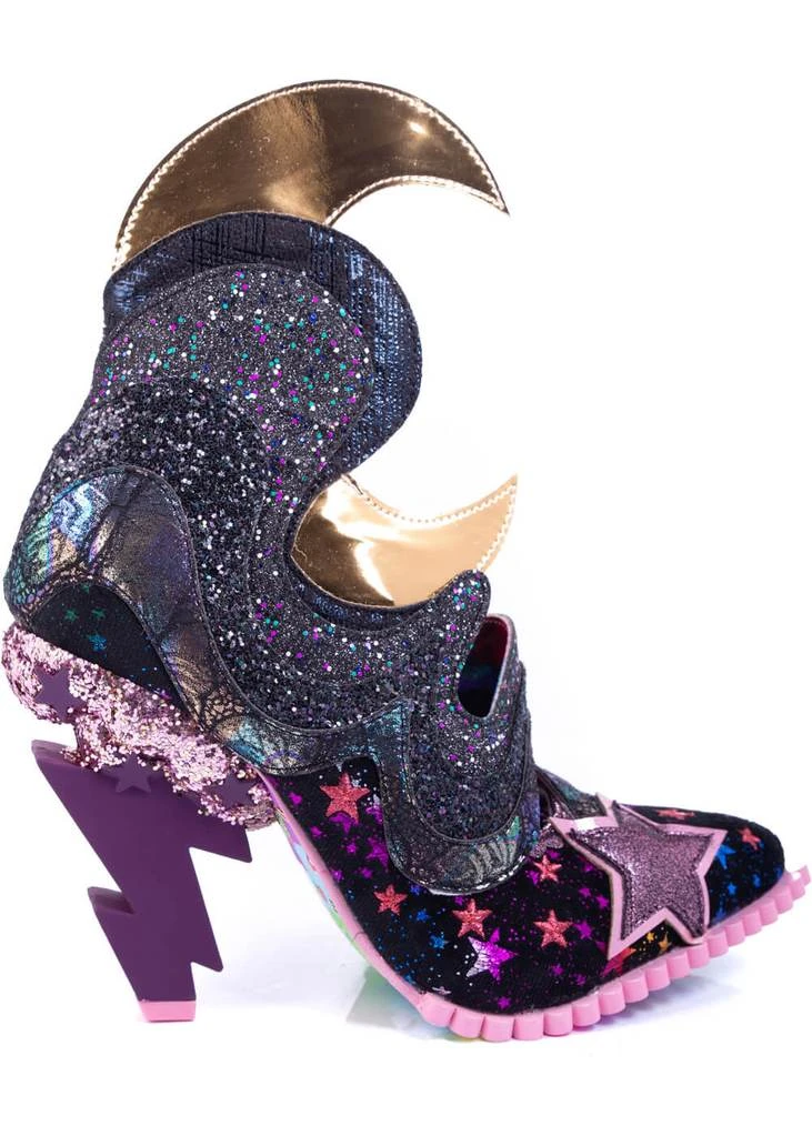 Irregular Choice Galactic Thunder Lightning Bolt 70's Pumps Black