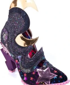 Irregular Choice Galactic Thunder Lightning Bolt 70's Pumps Black