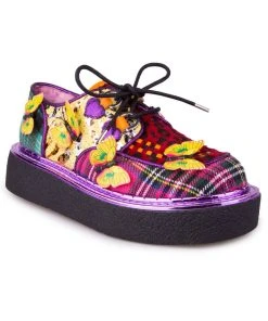 Irregular Choice Butterfly Bounce 80's Plateau Sneakers Green New In