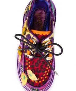 Irregular Choice Butterfly Bounce 80's Plateau Sneakers Green New In