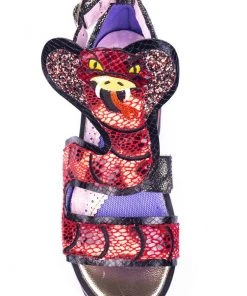 Irregular Choice Jellie Snake Plateau Sandals Red New In