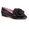Irregular Choice Sweet Briar 40's Ballerinas Black New In