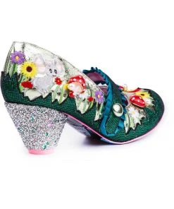 Irregular Choice Pipsqueak Toadstool 40's Pumps Green New In