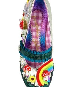 Irregular Choice Pipsqueak Toadstool 40's Pumps Green New In