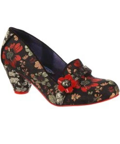 Irregular Choice Highland Haven Floral 60's Pumps Black New In
