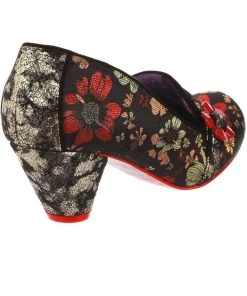 Irregular Choice Highland Haven Floral 60's Pumps Black New In
