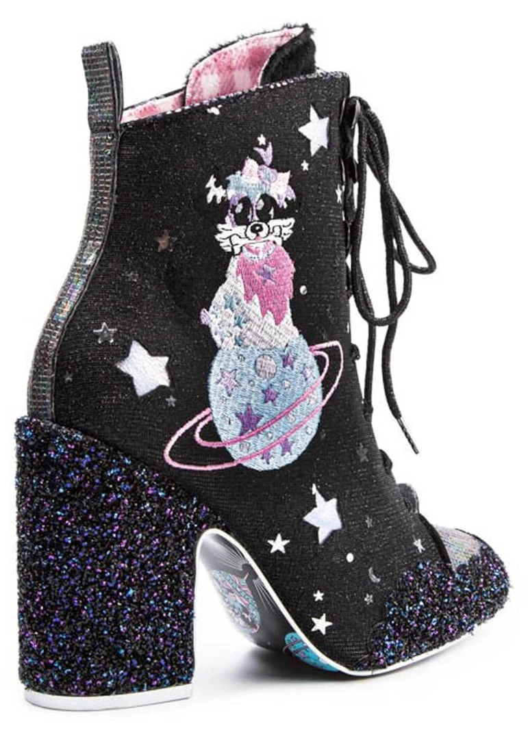 Irregular Choice Felicette Space Cat Boots Black New In