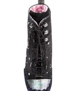 Irregular Choice Felicette Space Cat Boots Black New In