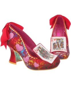 Irregular Choice Go Fish Playing Card Pumps Red