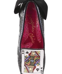 New In Irregular Choice Go Fish Playing Card Pumps Black