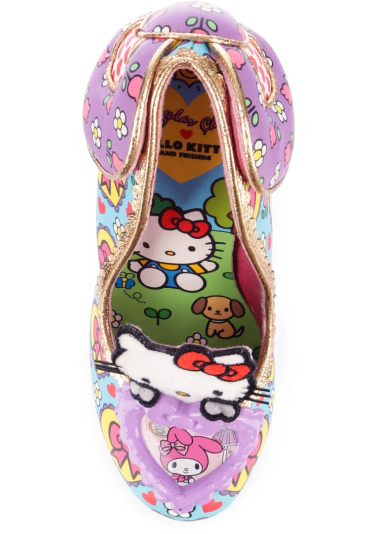 Irregular Choice X Hello Kitty Star Of The Show Heels Purple Blue New In