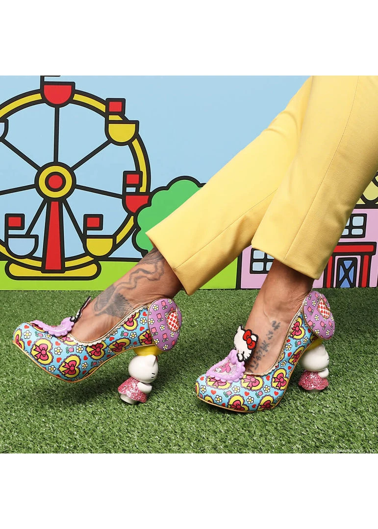 Irregular Choice X Hello Kitty Star Of The Show Heels Purple Blue New In